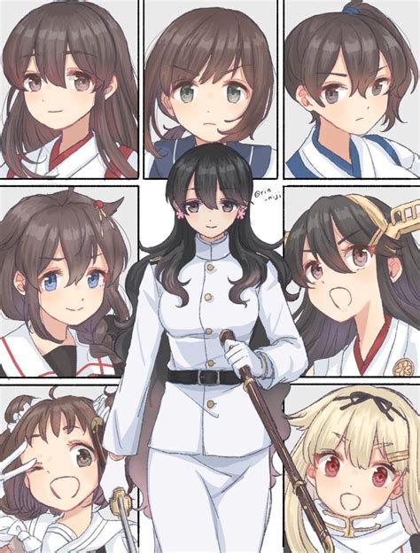 rin rin niji akagi kancolle female admiral kancolle fubuki