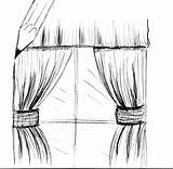 Curtains Curtain Paintingvalley sketch template
