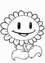 Zombies Plants Vs Coloring Pages Garden Warfare Sunflower Plant Printable Print Games Template sketch template