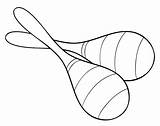 Maracas Coloring Pages Simple sketch template