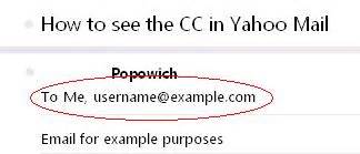 view  cc  bcc recipients   email  yahoo mail email questions