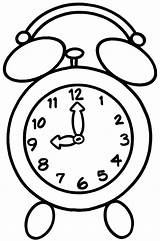 Clock Coloring Alarm Pages Appointment Kids sketch template