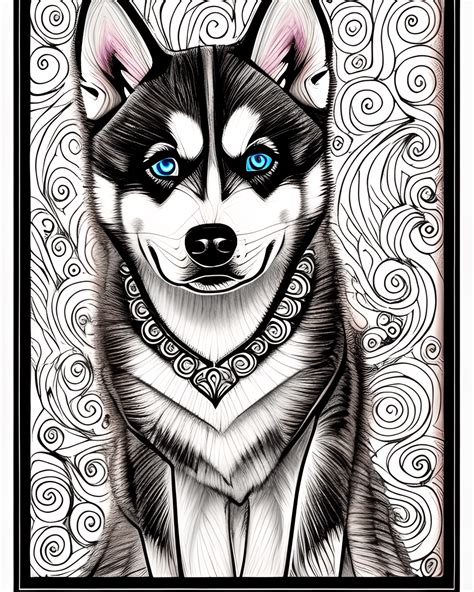 jingles  husky pup coloring pages