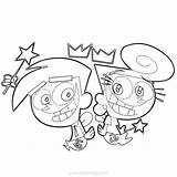 Oddparents Fairly Cosmo Wanda Xcolorings Poof sketch template
