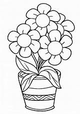 Blumen Ausmalbilder Einfache Blume Malvorlagen Malvorlage Kinder Blumenmalerei Erwachsene Blüte sketch template