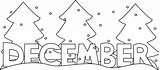 December Clip Month Snow Word Graphics Clipart Outline Hello Mycutegraphics Trees Cliparts Icons sketch template