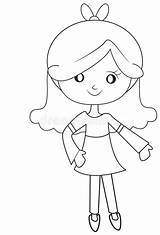 Coloring Hair Girl Pages Long Bow Kids Colouring Color Illustration Printable Getcolorings Getdrawings sketch template