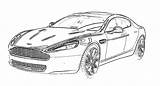 Aston Martin Coloring Pages Drawing Trace Tutorial Rapide Hernandez Sergio Draw Template sketch template