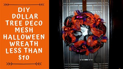 diy dollar tree deco mesh halloween wreath