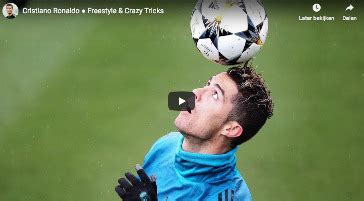 voetbal filmpje voetbal trucjes leren cristiano ronaldo freestyle skills