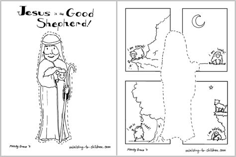 jesus   good shepherd coloring page easy print