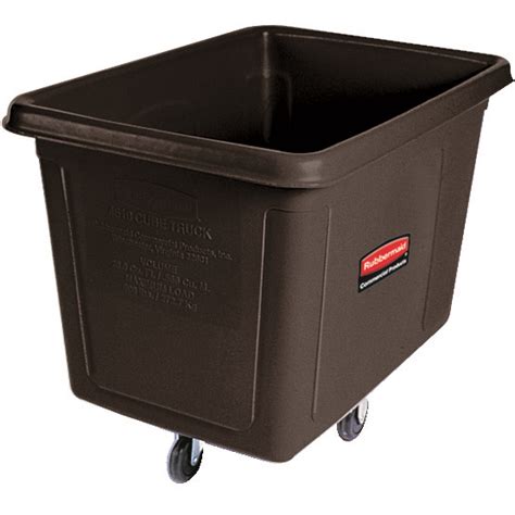 cubic feet cube truck trashcans warehouse