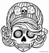 Coloring Skull Dead Pages Printable Color Print Sheets Getcolorings sketch template