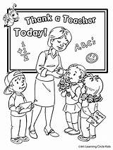 Coloring Pages Kids Teacher Teachers Appreciation Card Printable Book Drawing Choose Board sketch template