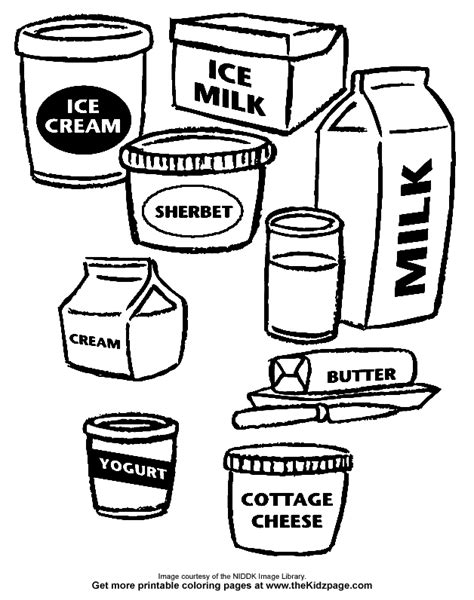 dairy coloring page coloring home