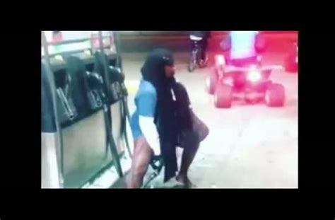 woman caught bonking herself using fuel pump