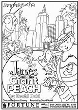 Peach Giant James Coloring Pages Dahl Roald Colouring Printable Book Activities Color Azcoloring Chapter Getcolorings Comments Popular sketch template