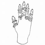 Coloring Pages Jewelry Clothes Surfnetkids Fingers Ringed sketch template