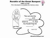 Banquet Parable Great Word Luke Search Verse Memory Sunday School Answers sketch template