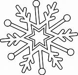 Snowflakes sketch template