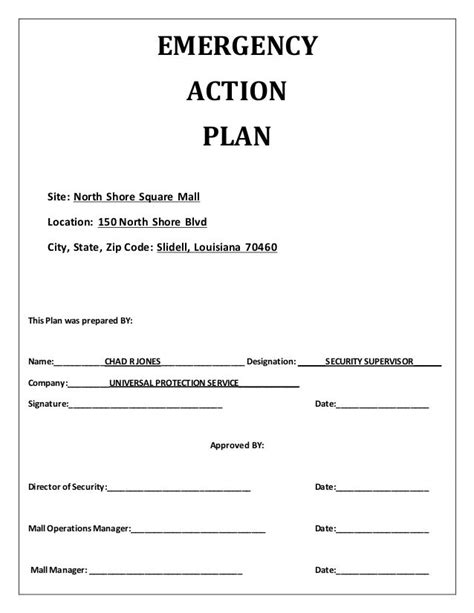 printable osha emergency action plan template printable templates