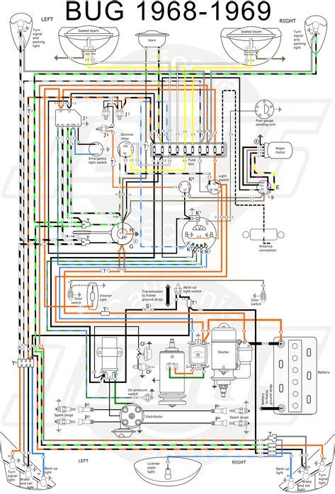 vw beetle wiring diagram   images vw beetles beetle vw karmann
