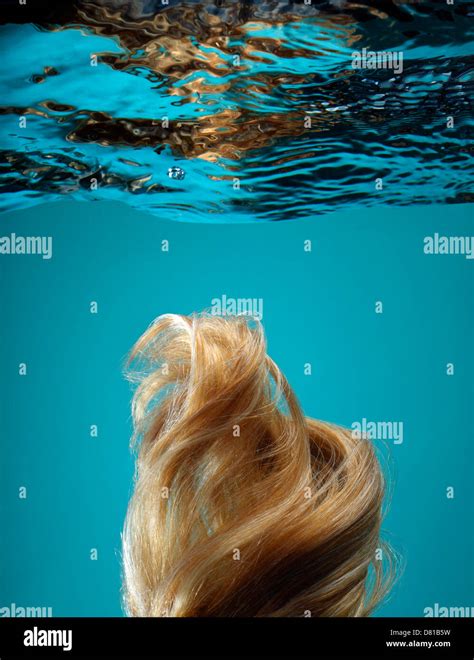 womans hair underwater stock photo alamy