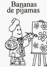 Colorir Pijamas Bananas Imprimir sketch template