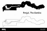 Gambia Banjul sketch template
