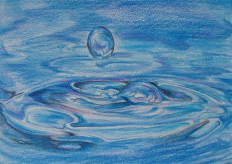 water droplet pencil drawing