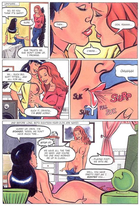 In Comics Dazzling Females Enjoying Licking Pleasure In