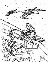 Coloring Wing Espacial Coloringhome Starfighter sketch template