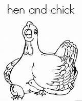 Coloring4free Coloring Farm Animal Pages Chick Hen Related Posts sketch template