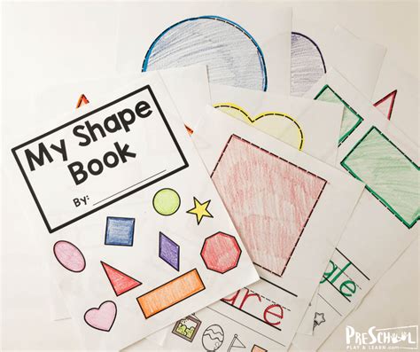 preschool shape book worksheet