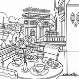 Paris Pages Coloring Cute Colorfly Choose Board Freebie Enjoy Beauty sketch template