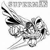 Superman Coloring Pages Colouring Cartoon Colorings sketch template