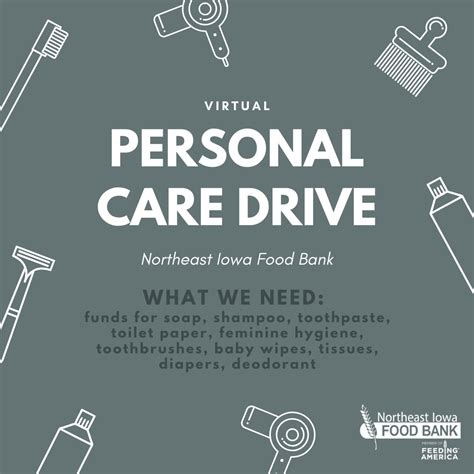 donate  virtual personal care drive  northeast iowa food bank