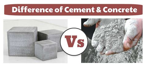 concrete  cement difference  cement  concrete cement