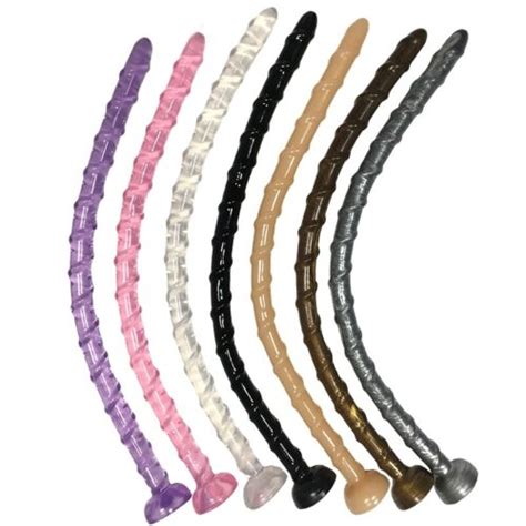 18 5 Super Long Slim Flexible Thread Anal Dildo In Depth Butt Plug
