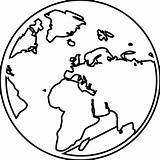 Globe Outline Clipart Earth Clip Cliparts Library sketch template