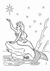Coloring Pages Mermaid Ariel Disney Víla Mořská Malá Omalovánky Little Akvarel Tatoo Malby Kresby sketch template