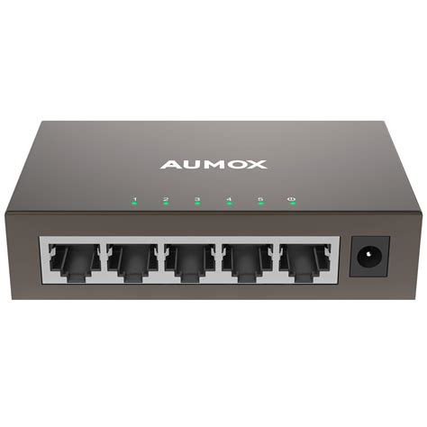 aumox  port gigabit ethernet switch unmanaged metal desktop ethernet hub internet splitter