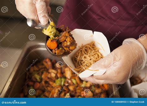 serving chinese food  box stock image image  steel crockery