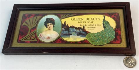 Lot Antique Queen Beauty Toilet Soap Dr J B Lynas And Son Label Framed