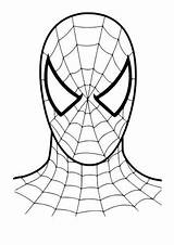 Spiderman Colorare Maschera Maschere sketch template