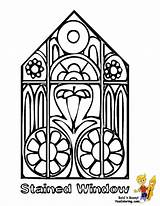 Coloring Glass Stained Window Pages Printable Easter Clipart Kids Library Popular Sheet sketch template