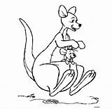 Coloring Pooh Winnie Roo Pages Disney Walt Kangaroo Printable Color Kanga Baby Colouring Sheet Dibujos Colorear Para Book sketch template