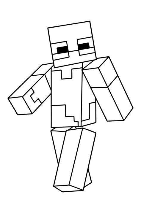 minecraft baby zombie coloring pages book  kids