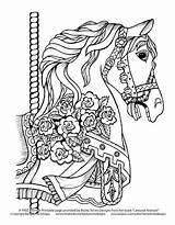 Coloring Pages Horse Carousel Horses Printable Adult Animals Realistic Colouring Sheets Book A3 Carriage Getcolorings Books Color Choose Board Uploaded sketch template