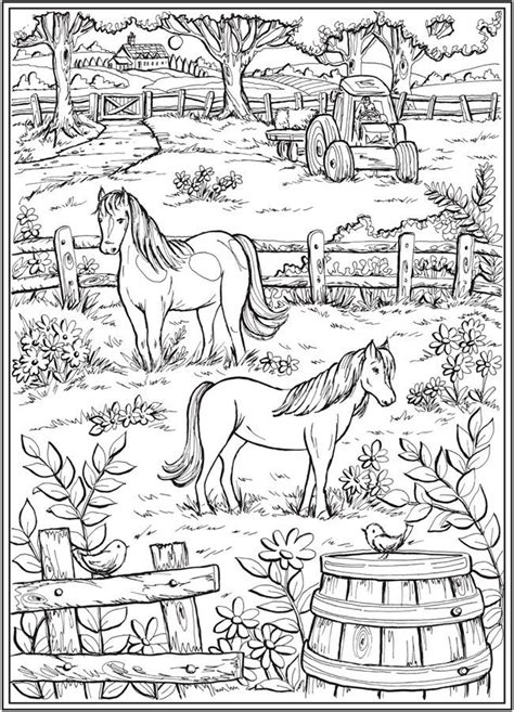 country farm coloring pages  adults frikilo quesea
